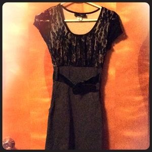 Black/ gray Lace Dress